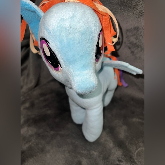My Little Pony 2012 Rainbow Dash 12” Stuffed Plush Animal Toy MLP Blue Horse - Picture 9 of 11